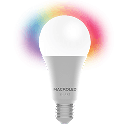 Lampara LED Smart RGB y Blanco A60 Wifi Bluetooth 12W E27 Macroled