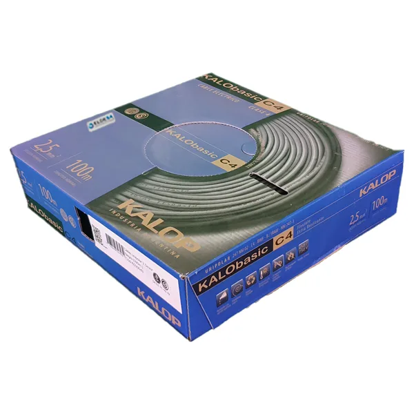 Cable Unipolar 2.5mm X 100m Negro C4 Kalop