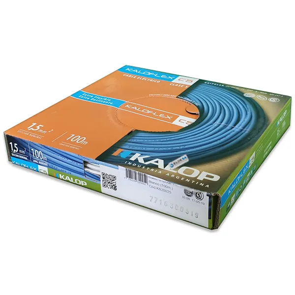 Cable Unipolar 1.5mm X 100m Celeste C5 Kalop