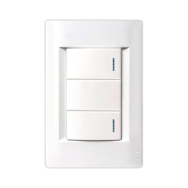 Llave de luz armada Kalop Línea Civil 2 puntos