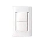 Conjunto armado c/Tapa Civil 2 Puntos 1/2 Teclon Blanco Kalop