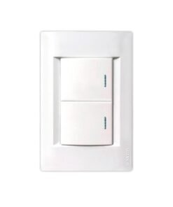 Conjunto armado c/Tapa Civil 2 Puntos 1/2 Teclon Blanco Kalop