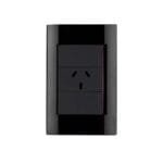 Conjunto armado c/Tapa Civil 1 Toma 3 Pernos Chatos Negro Kalop