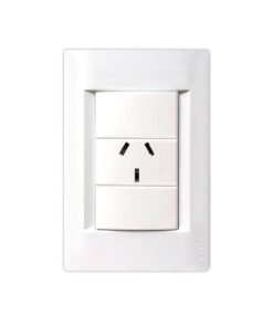 Conjunto armado c/Tapa Civil 1 Toma 3 Pernos Chatos Blanco Kalop