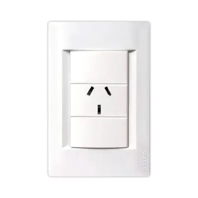 Llave de luz armada Kalop Línea Civil 1 toma 3 pernos chatos