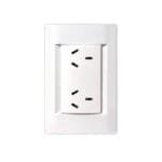 Conjunto armado c/Tapa Civil 2 Tomas 3 Pernos Chatos Blanco Kalop