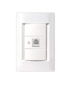 Conjunto armado c/Tapa Civil 1 Toma Telefono Blanco Kalop