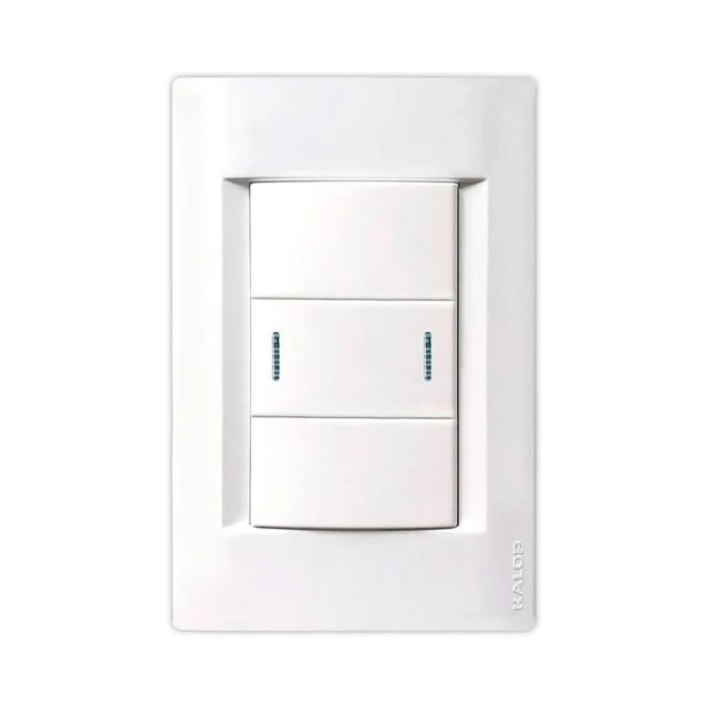 Llave de luz armada Kalop Línea Civil 1 punto combinado