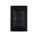 Conjunto armado c/Tapa Civil 1 Punto Teclon Combinado Negro Kalop