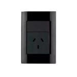 Conjunto armado c/Tapa Civil 1 Toma de 20A Negro Kalop