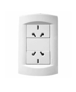 Llave de luz Armada 2 Tomas Binorma Sica Life blanco