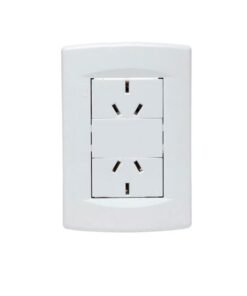 Llave de luz Armada 2 Tomas Sica Life blanco