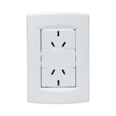 Llave de luz Armada 2 Tomas Sica Life blanco