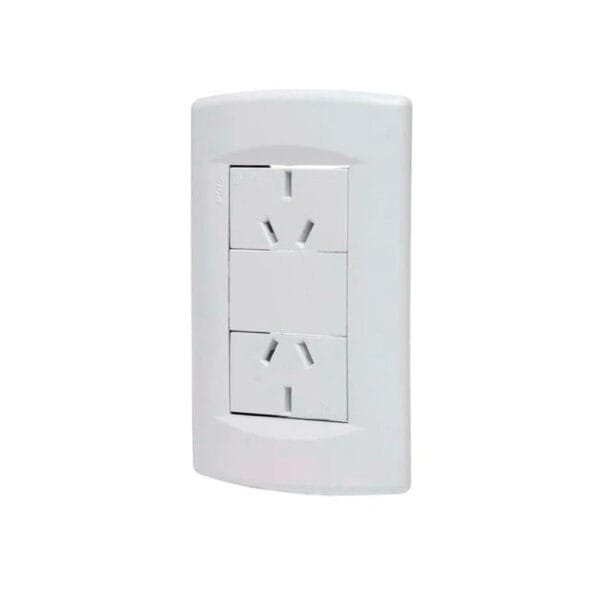 Llave de luz Armada 2 Tomas Sica Life blanco - Image 2