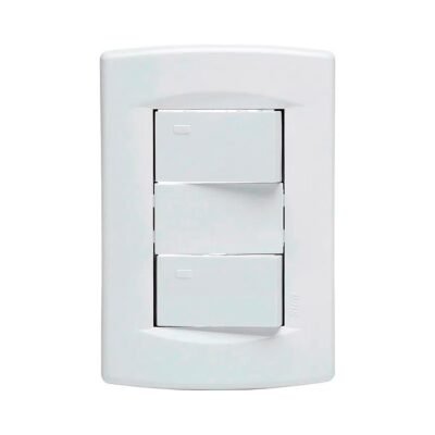 Llave de luz Armada 2 Puntos Sica Life blanco