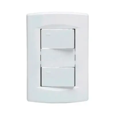 Llave de luz Armada 2 Puntos Sica Life blanco