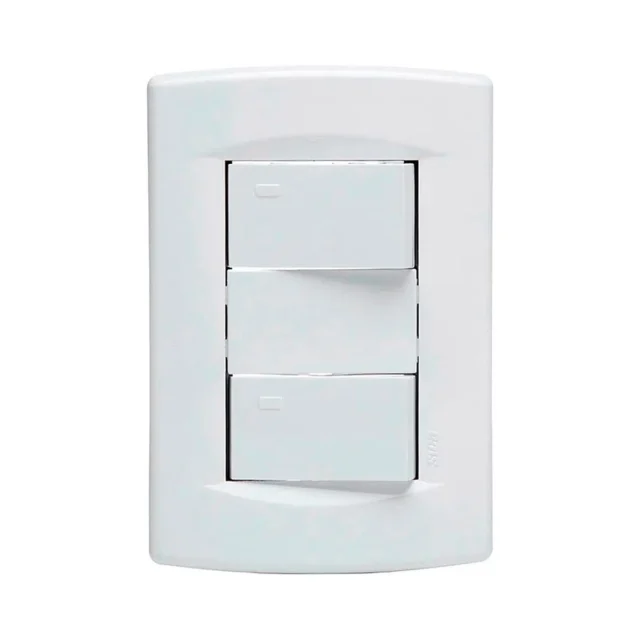 Llave de luz Armada 2 Puntos Sica Life blanco