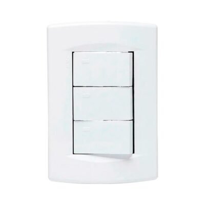 Llave de luz Armada 3 Puntos Sica Life blanco