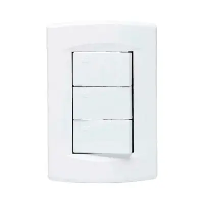 Llave de luz Armada 3 Puntos Sica Life blanco
