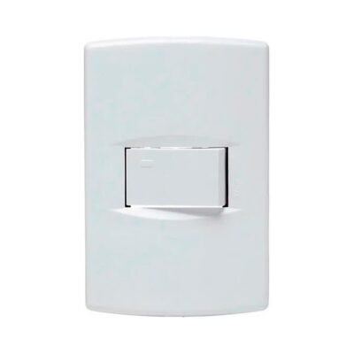 Llave de luz Armada 1 Punto Combinado Sica Life blanco