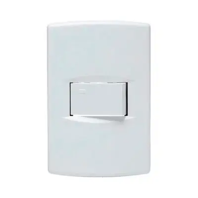 Llave de luz Armada 1 Punto Combinado Sica Life blanco