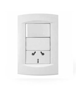 Llave de luz Armada 1 Punto y 1 Toma Binorma Sica Life blanco