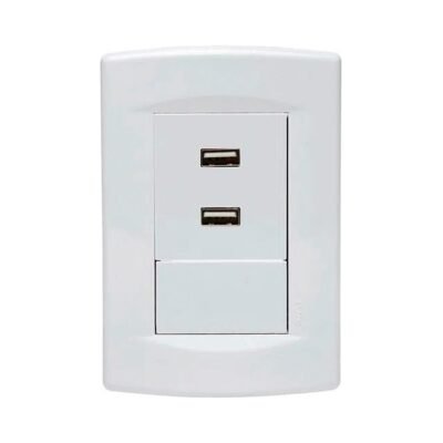 Llave de luz Armada 1 USB Sica Life blanco