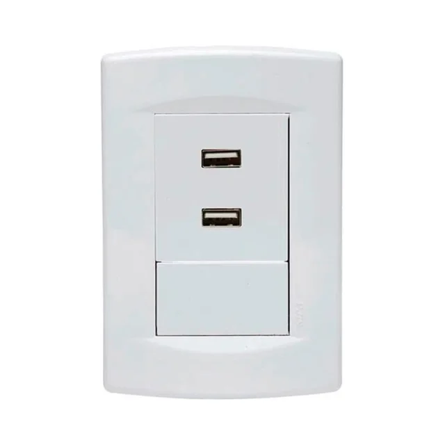 Llave de luz Armada 1 USB Sica Life blanco