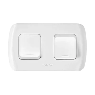 Conj Tekna Interruptor 2 Puntos Blanco Kalop(20)*