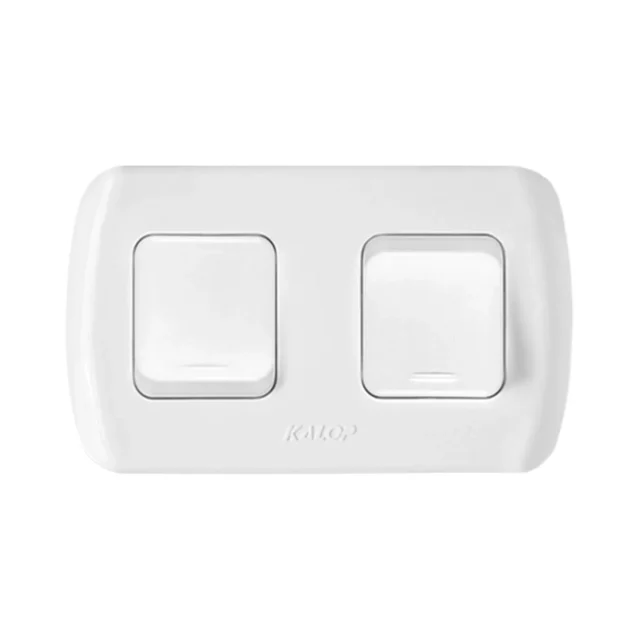 Conj Tekna Interruptor 2 Puntos Blanco Kalop(20)*