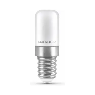 LUZ DE HELADERA MACROLED 1,8W AC180-240V E14 CALIDO 3000K