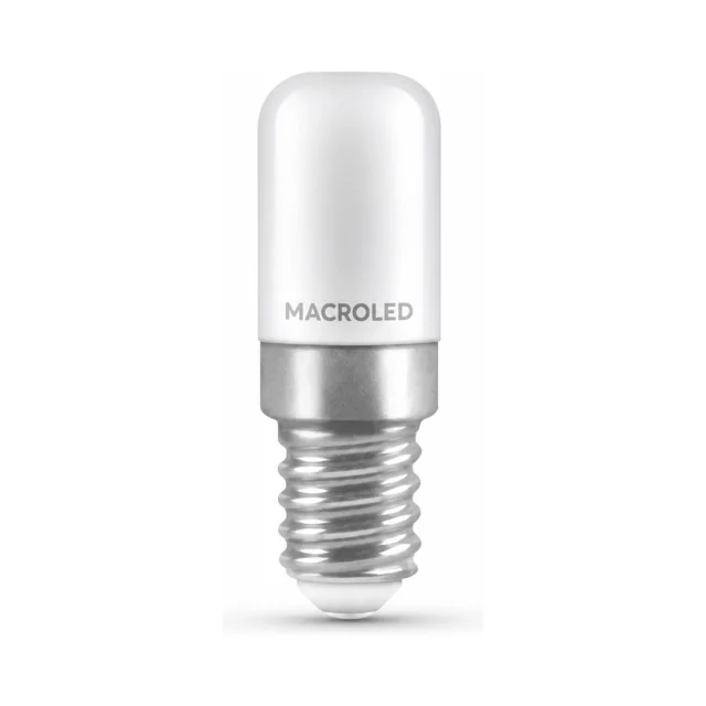 LUZ DE HELADERA MACROLED 1,8W AC180-240V E14 CALIDO 3000K