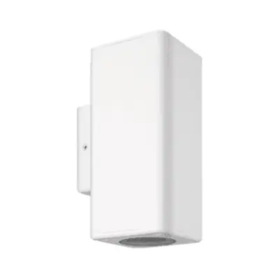 Aplique Bidireccional 2xGu10 Cuadrado Blanco Exterior Macroled