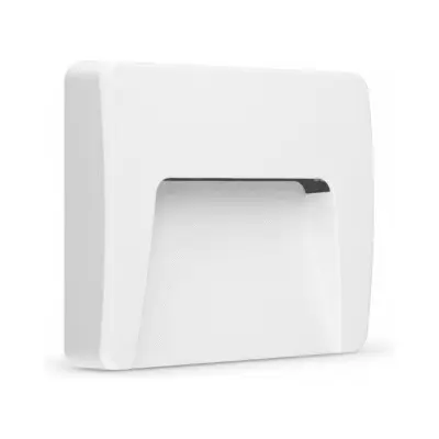 Aplique Exterior Ip65 Cuadrado Unidireccional Blanco Pvc 3w Led Macroled