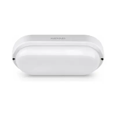 Tortuga LED Oval Fria Marco Negro 12W IP54 Macroled