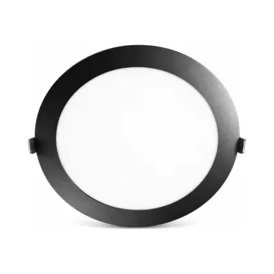 Panel LED 18w Redondo Embutir Calido Negro Macroled