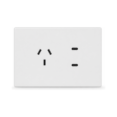 Tomacorriente + 2 USB-C Milan/Mónaco Macroled