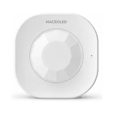 SENSOR DE MOV SMART TECHO BLANCO MACROLED, 5M DE ALCANCE, 360º, BATERIA RECARGABLE POR USB