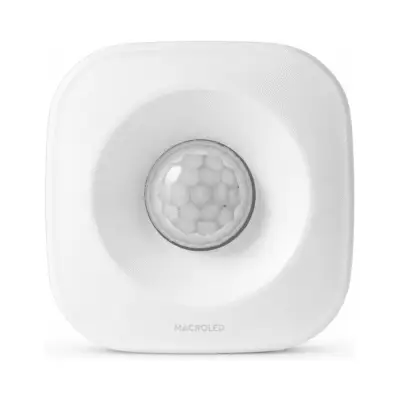 SENSOR DE MOV SMART TECHO BLANCO MACROLED, 5M DE ALCANCE, 360º, 3 PILAS AAA
