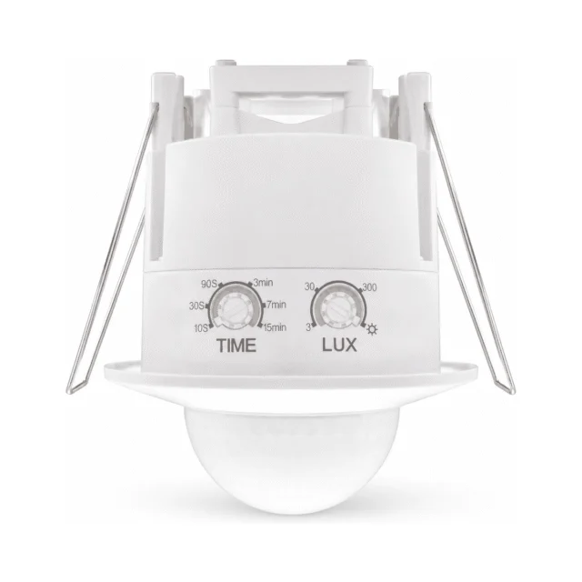 SENSOR DE MOV EMBUTIDO BLANCO MACROLED AC220-240V 1200W MAX, 12M DE ALCANCE, 360º,IP20