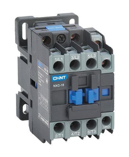 CONTACTOR CHINT NXC-12 - In:12A - 3-POLOS + Aux: 1NA+1NC - Bob: 220VCA(1)/NXC-12220V50