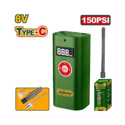 Jadever Compresor De Aire Para Automóvil Con Bateria Li-Ion - Voltaje: 8V - Máx. Presión: 150Psi / 10 Bar /
