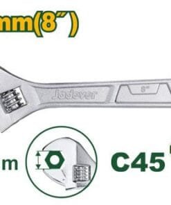 Jadever LLAVE FRANCESA - LONGITUD: 200MM (8'') - ABRAZADERA AJUSTABLE: 0 - 24MM