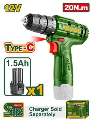 Jadever TALADRO INALÁMBRICO 750 RPM - VOLTAJE: 12V - MÁX. PAR: 20NM - PORTABROCAS: 0,8 - 10MM - AJUSTES DE P