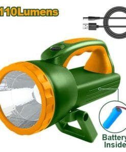 Jadever Linterna Recargable - Brillo: 110Lm - Distancia De Irradiación: 200M - Ip54 - Batería Li-Ion 1500Mah