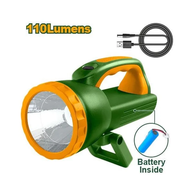 Jadever Linterna Recargable - Brillo: 110Lm - Distancia De Irradiación: 200M - Ip54 - Batería Li-Ion 1500Mah