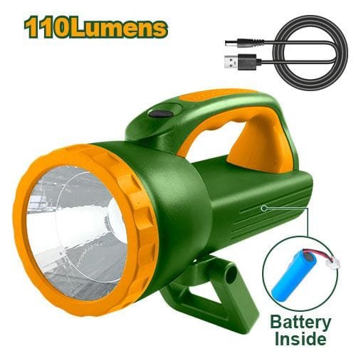 Jadever Linterna Recargable - Brillo: 110Lm - Distancia De Irradiación: 200M - Ip54 - Batería Li-Ion 1500Mah