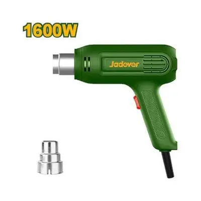 Jadever PISTOLA DE CALOR POTENCIA 1600W - VOLTAJE: 220V-240V 50/60HZ - TEMPERATURA: 400°C/500°C - FLUJO DE A