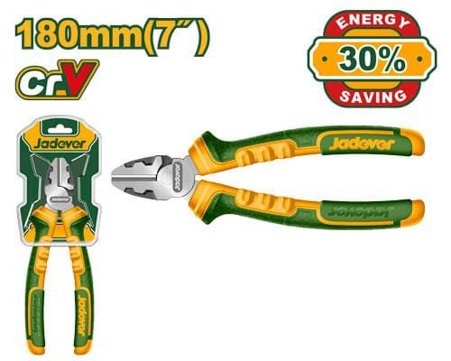 Jadever Alicate De Corte Diagonal De Alto Torque: 180mm(7'') Función De Desbarbado Mango Bicolor Ergonómico(