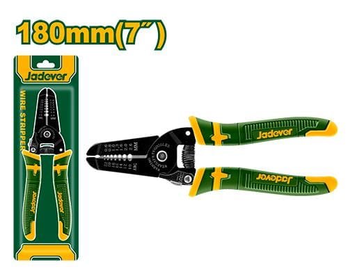 Jadever PINZA PELACABLES: 180MM(7'') - CON BORDE PARA CORTAR ALAMBRE - 7 MEDIDAS(12)*